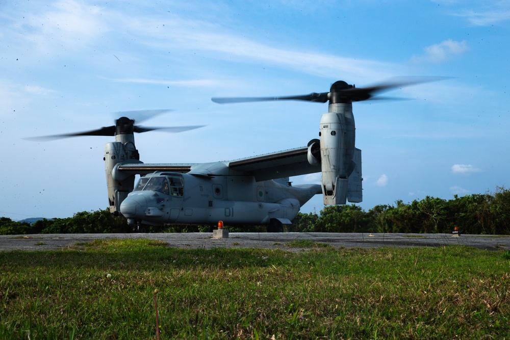 U.S. Navy Chaplains Land at Camp Courtney Helicopter Pad