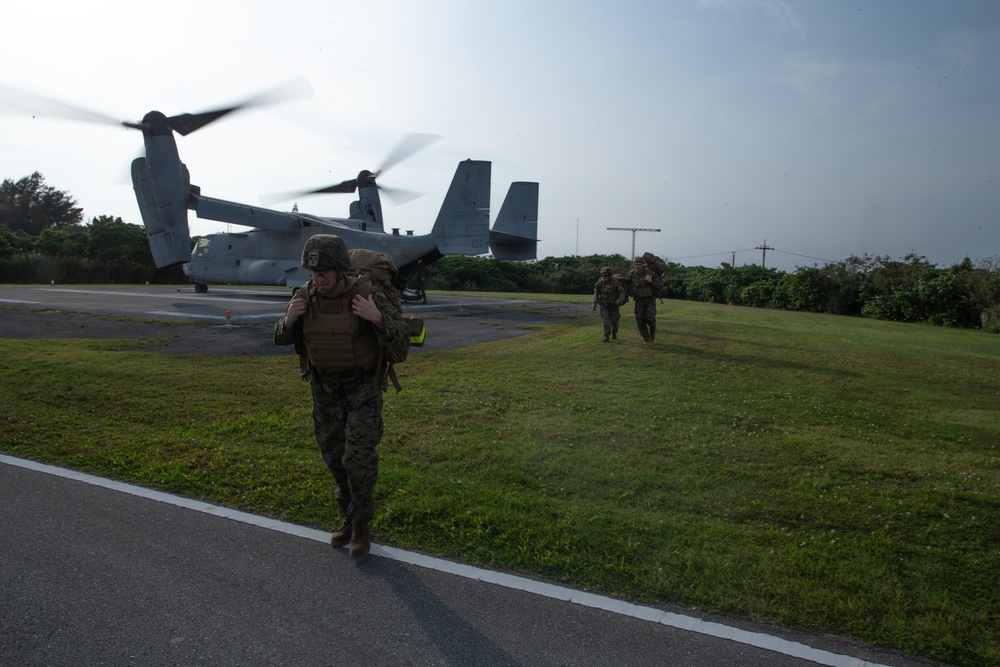 U.S. Navy Chaplains Land at Camp Courtney Helicopter Pad