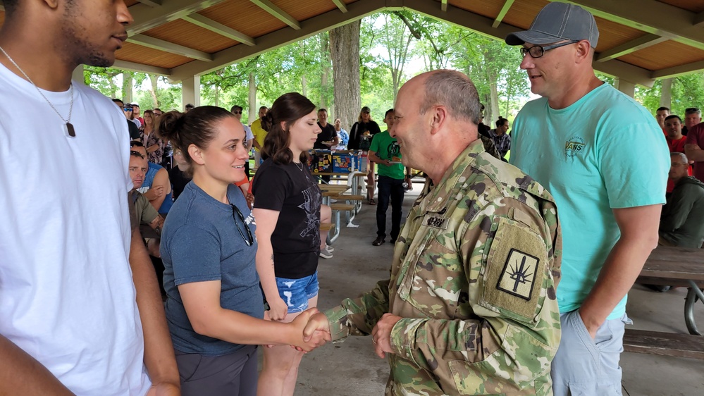 MG Natali Coins Task Force Orion Soldiers