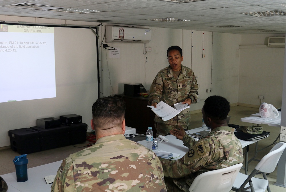 Task Force Liberty Soldiers complete field sanitation course