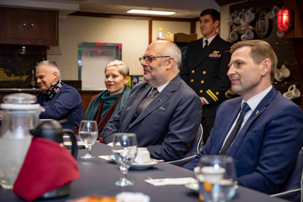 President of Estonia Alar Karis Visits USS Porter