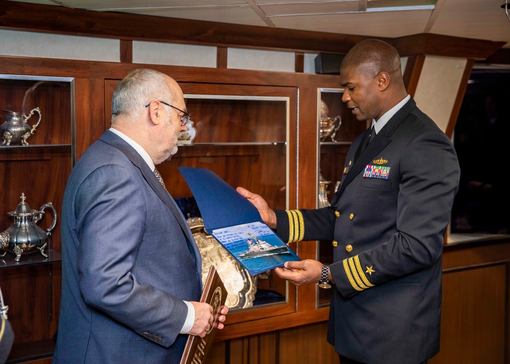 President of Estonia Alar Karis Visits USS Porter