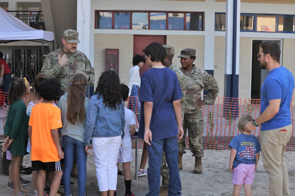 ASG-KU Soldiers at The English School in Kuwait City, March, 2023