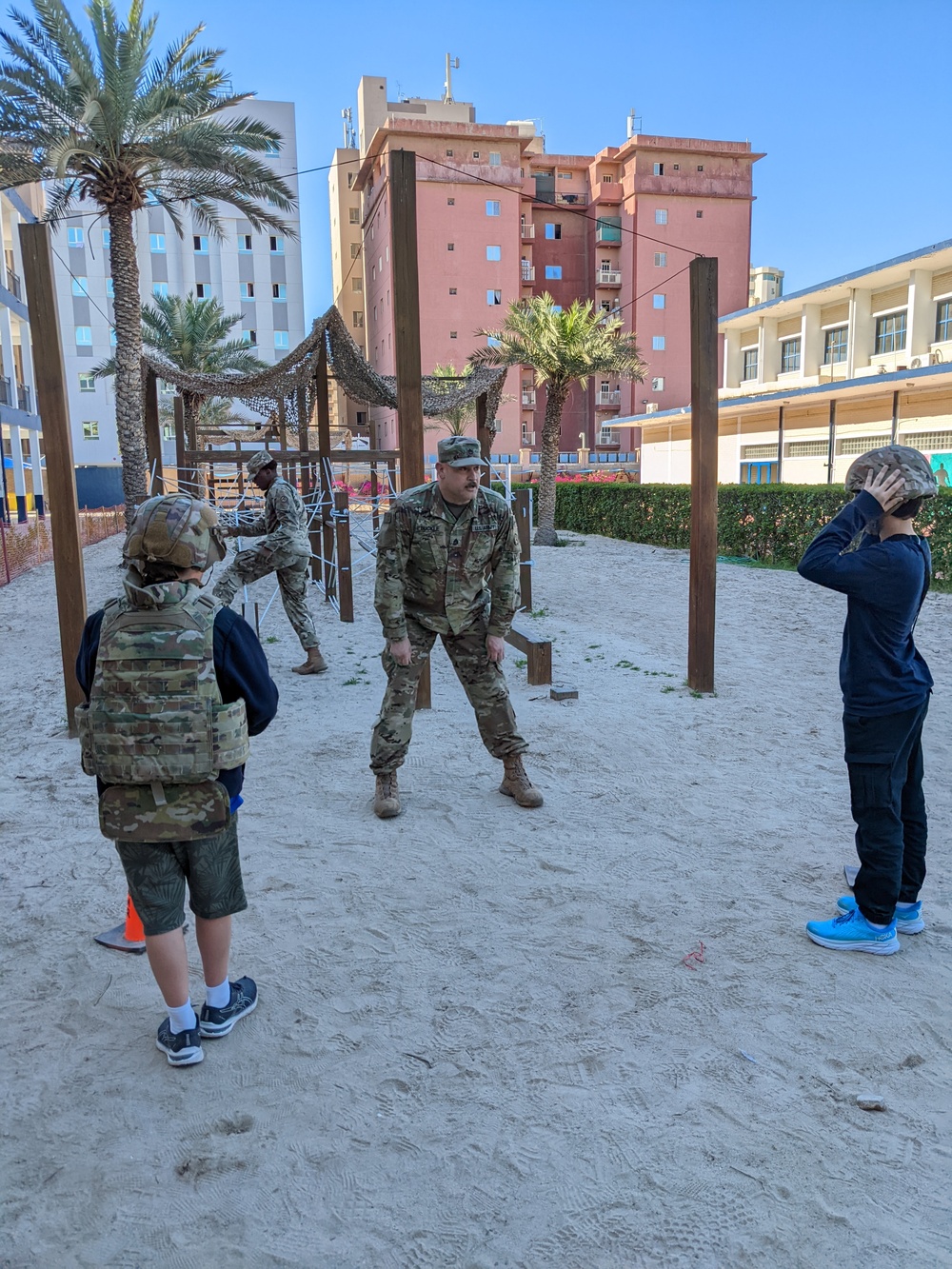 ASG-KU Soldiers at The English School in Kuwait City, March, 2023