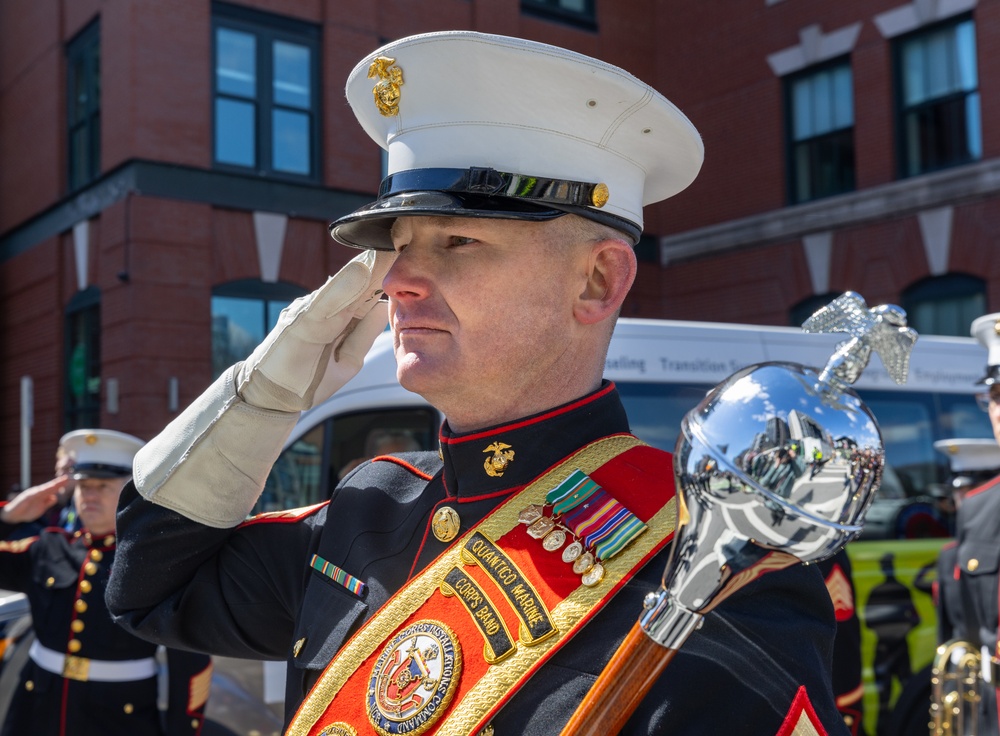 Quantico Marine Corps Band performs at the South Boston St. Patrick's Day Parade