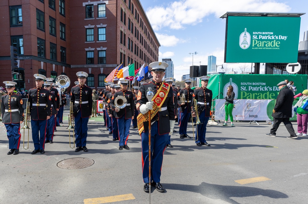 Quantico Marine Corps Band performs at the South Boston St. Patrick's Day Parade