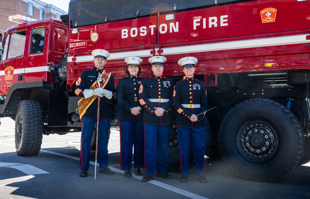 Quantico Marine Corps Band performs at the South Boston St. Patrick's Day Parade