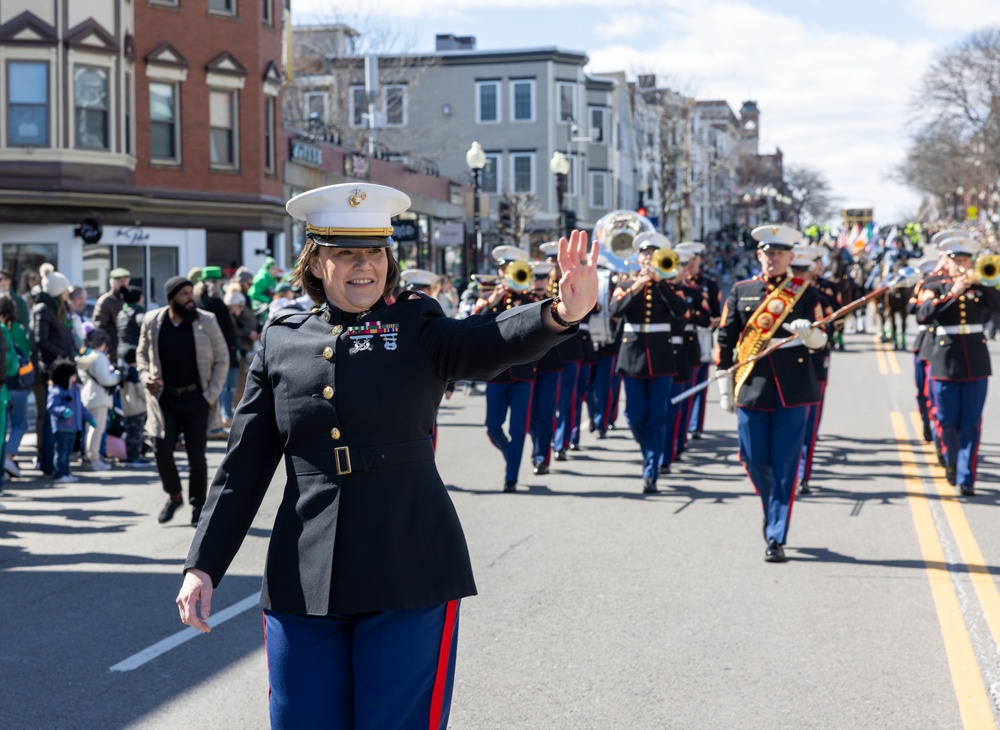 Quantico Marine Corps Band performs at the South Boston St. Patrick's Day Parade