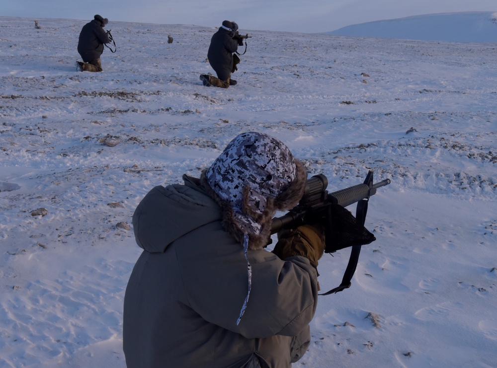 U.S. Soldiers train in the Arctic during Guerrier Nordique 23