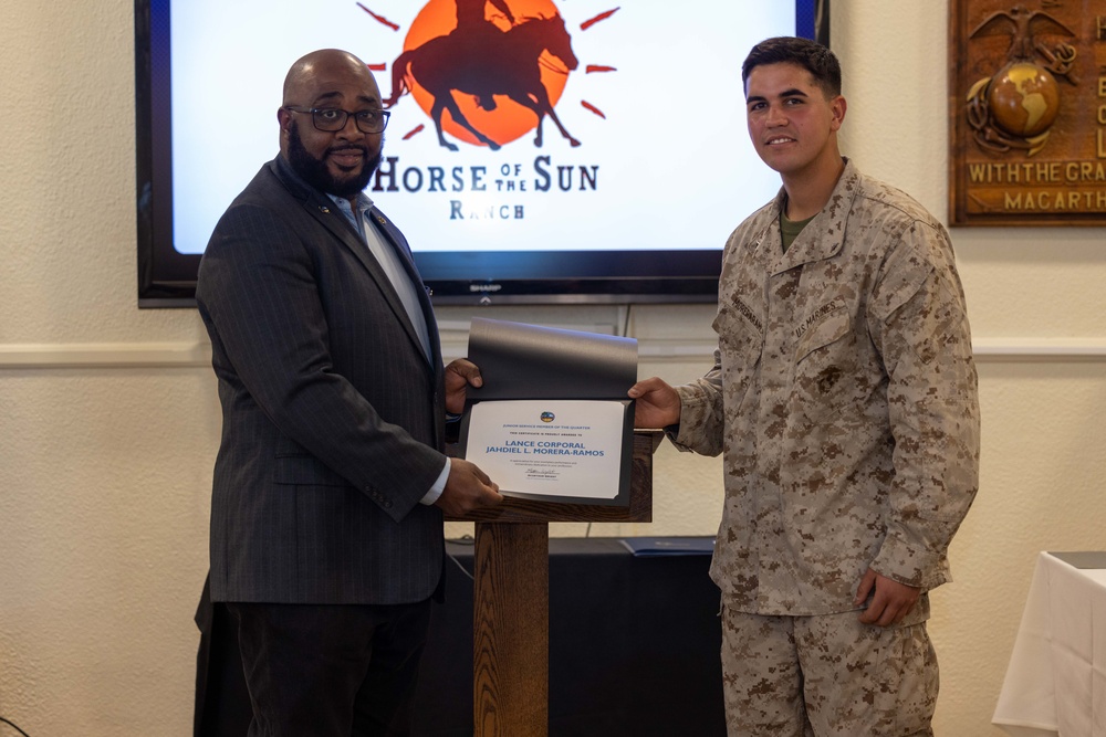 ASYMCA honors MCAGCC Service Member of the Quarter