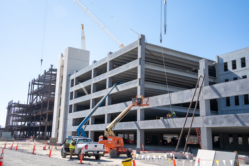 Construction continues at the site of the Louisville VA Medical Center March 15, 2023.