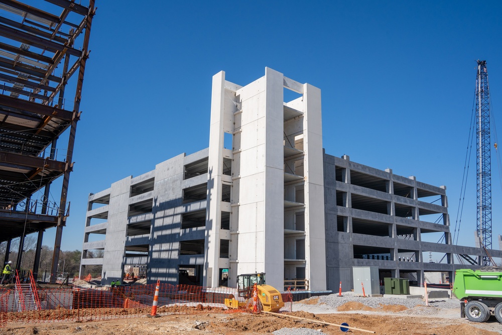 Construction continues at the site of the Louisville VA Medical Center March 15, 2023.
