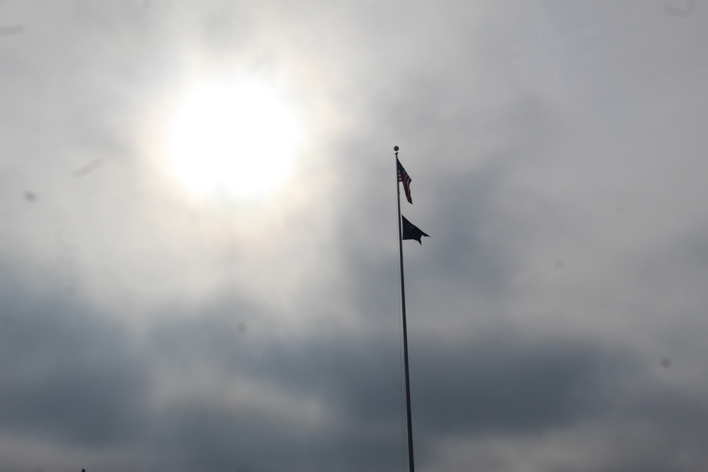 American Flag and Fort McCoy