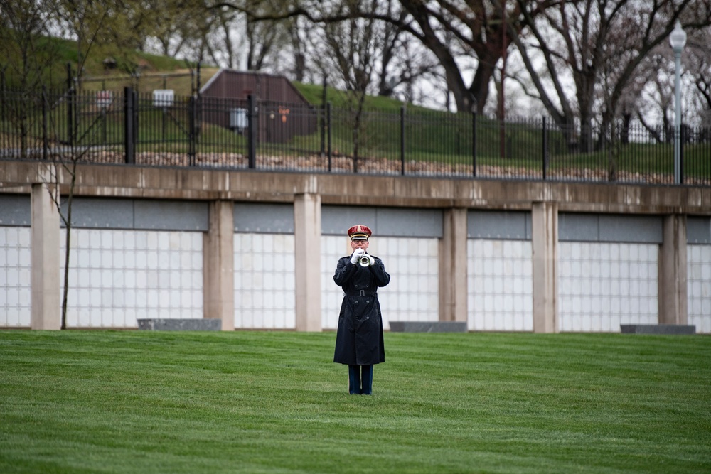 Military Funeral Honors with Funeral Escort are Conducted for U.S. Army Pfc. Francis P. Martin in Section 81