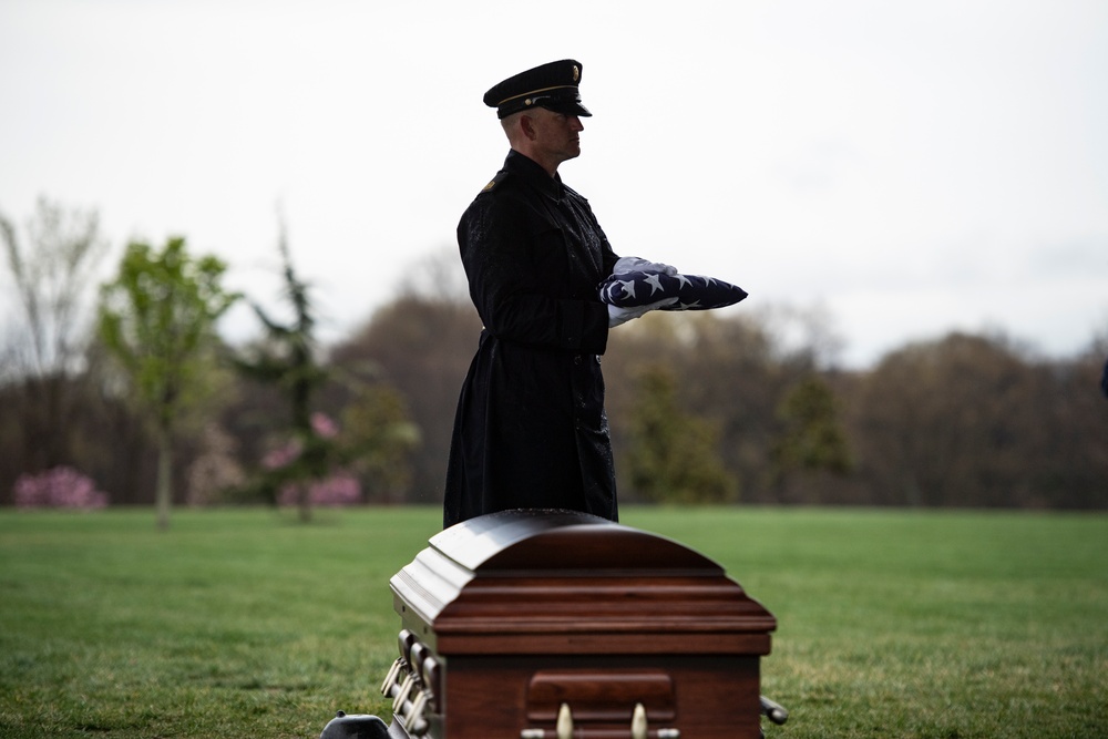 Military Funeral Honors with Funeral Escort are Conducted for U.S. Army Pfc. Francis P. Martin in Section 81