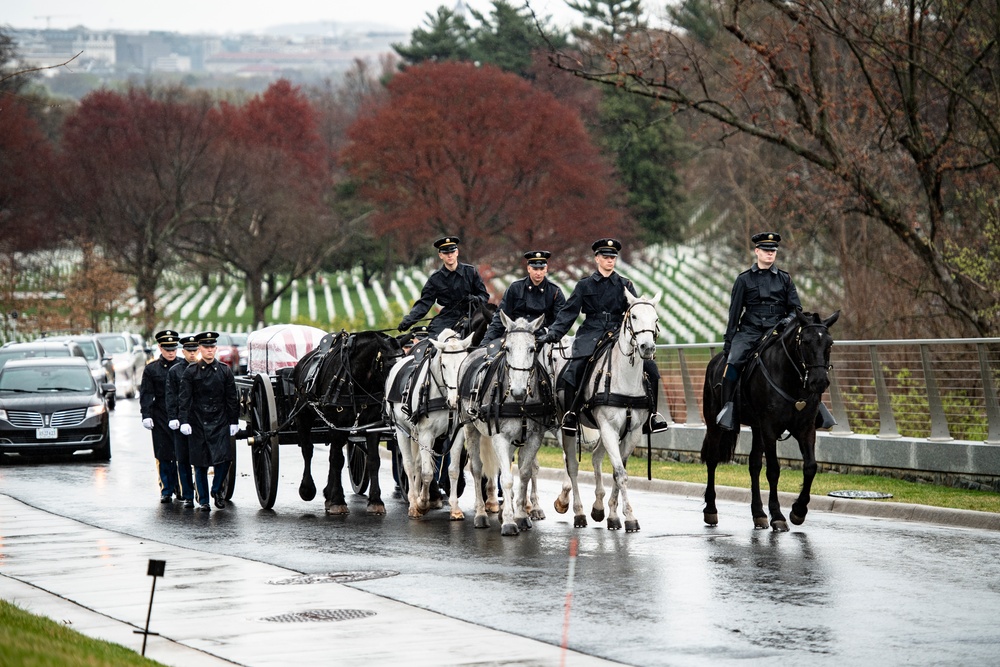 Military Funeral Honors with Funeral Escort are Conducted for U.S. Army Pfc. Francis P. Martin in Section 81