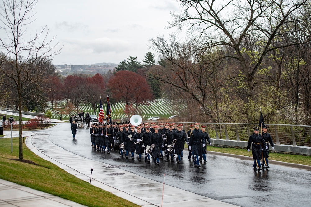 Military Funeral Honors with Funeral Escort are Conducted for U.S. Army Pfc. Francis P. Martin in Section 81