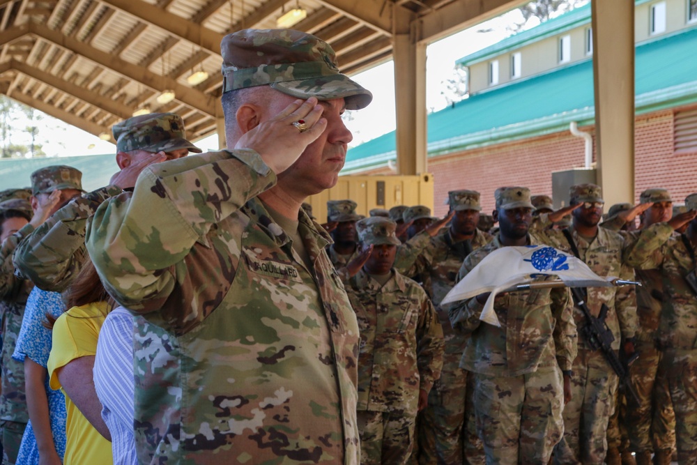 Provider Soldiers case their colors and deploy to the Middle East