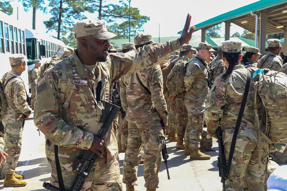 Provider Soldiers case their colors and deploy to the Middle East