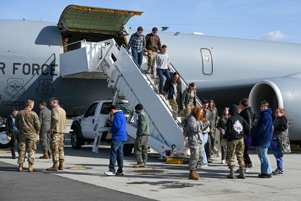 Junior Reserve Officer Training tour of Fairchild Air Force Base