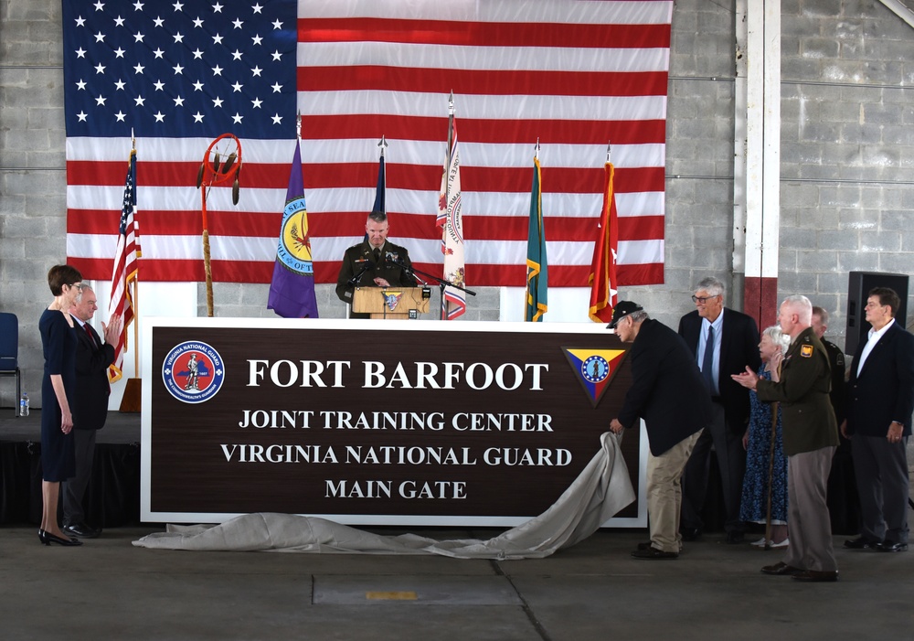 Va. National Guard installation officially redesignated Fort Barfoot