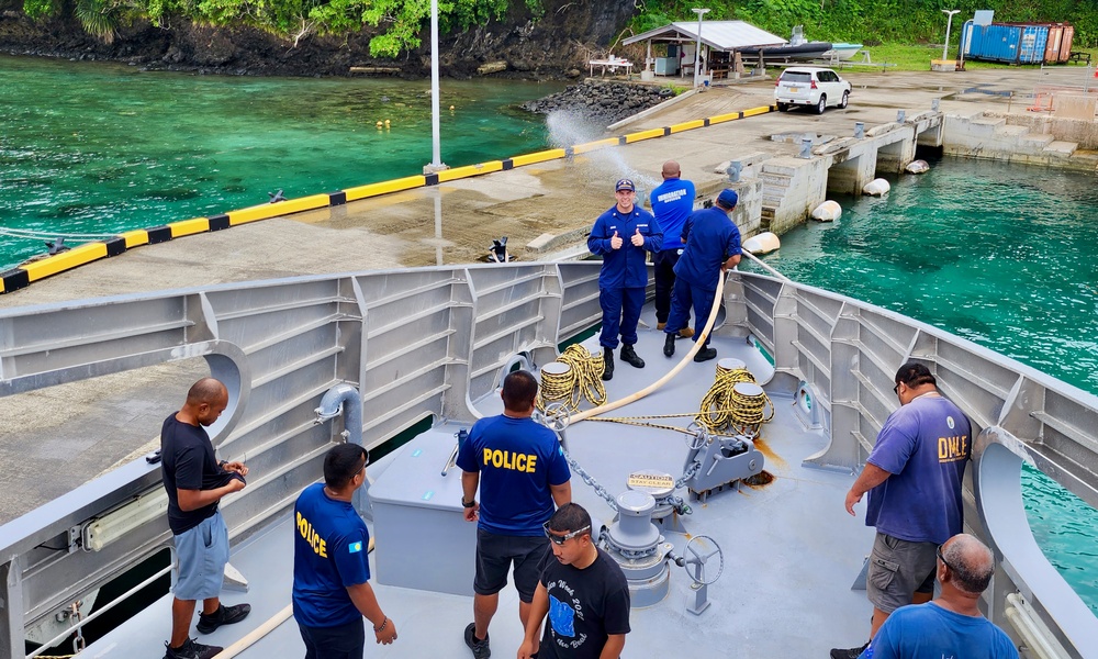 U.S. Coast Guard crew, Palau Maritime Police train together
