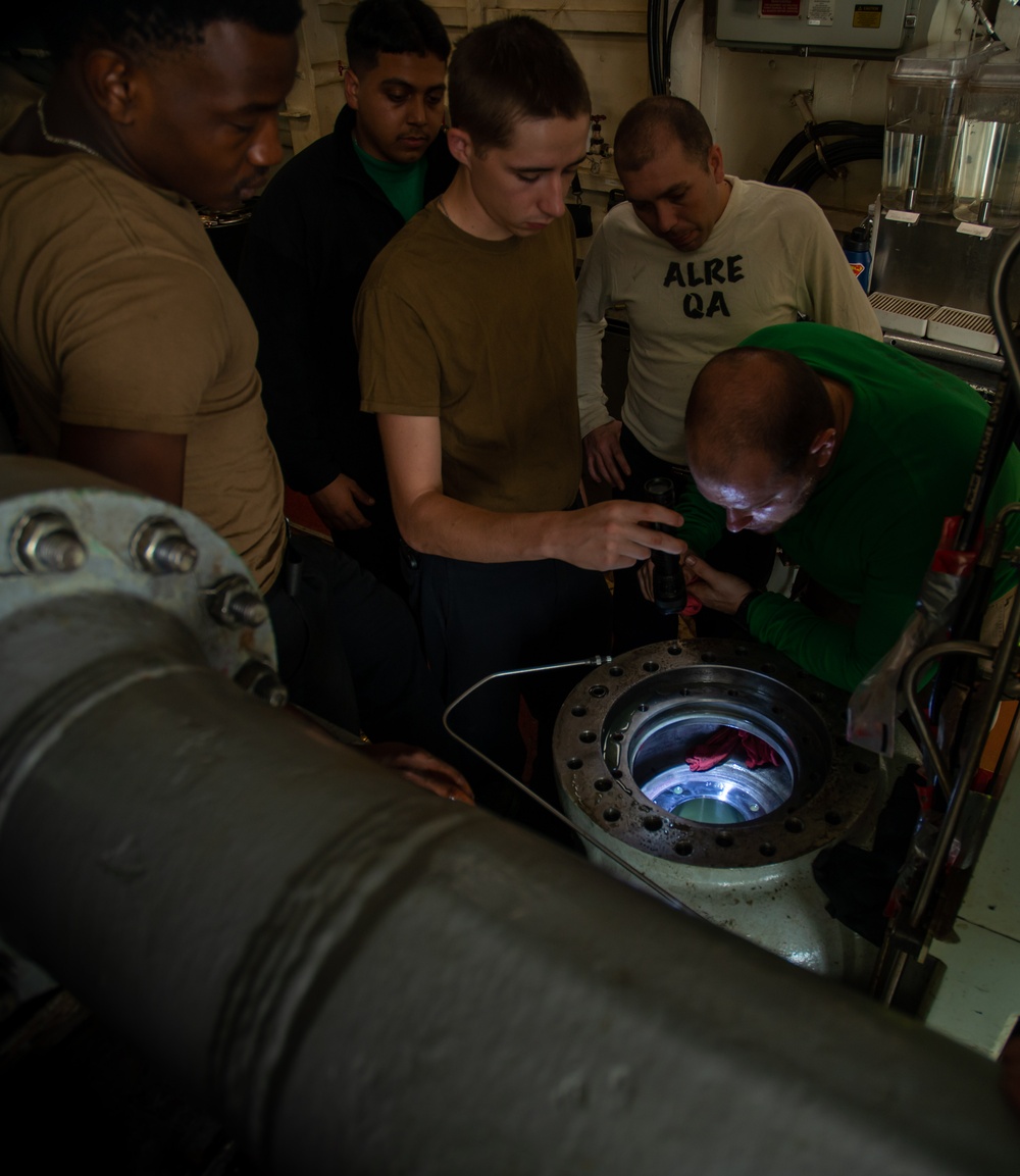 Arresting Gear Maintenance Aboard Nimitz