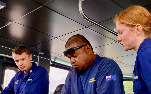 U.S. Coast Guard crew, Palau Maritime Police train together