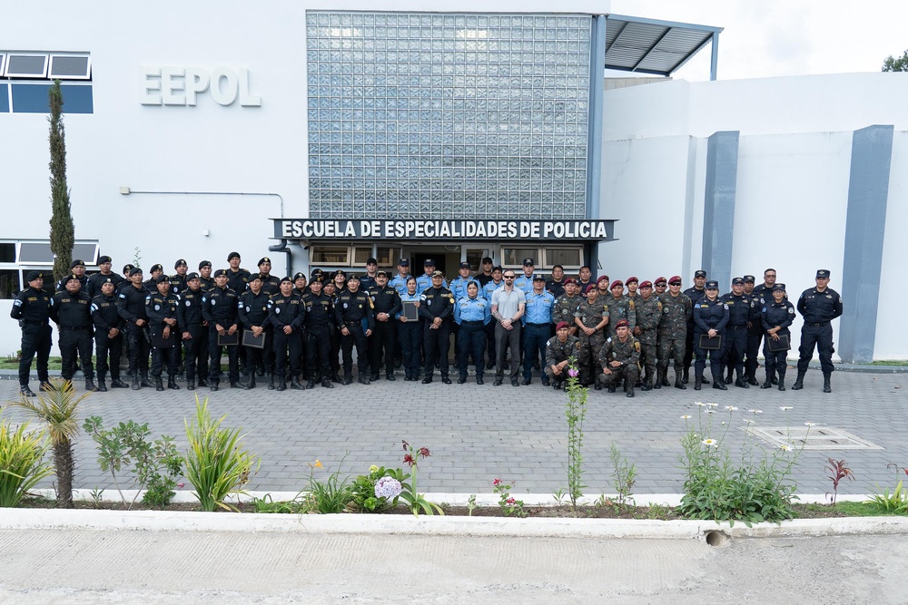 Guatemala, Honduras, and El Salvador's police officers successfully complete a 10 day intense Personnel Recovery Training through CENTAM Guardian 2023 Exercise