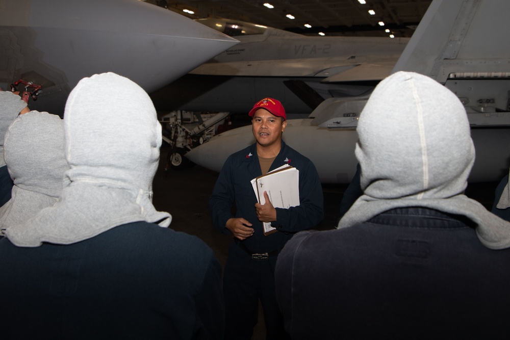 USS Carl Vinson (CVN) Sailors Conducts General Quarters Drills in Pacific Ocean