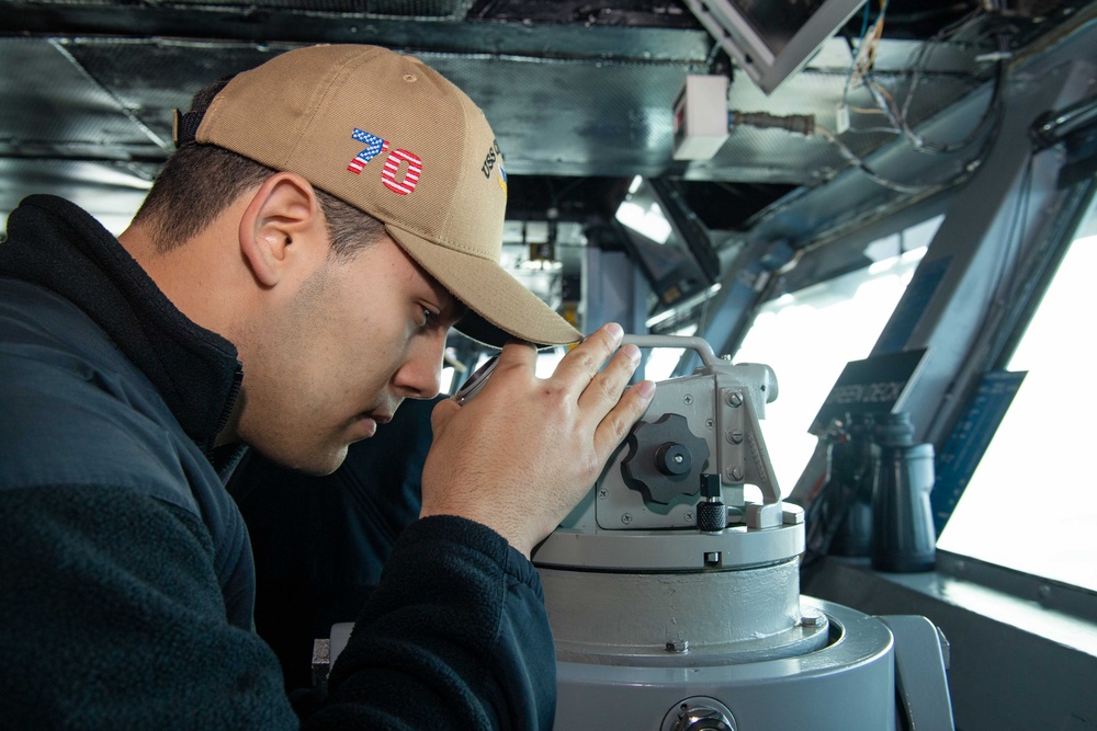 USS Carl Vinson (CVN70) Sailor Stands Watch