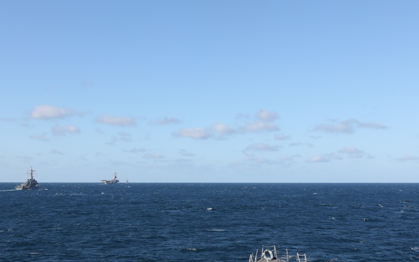 Carrier Strike Group 12 sails together during COMPTUEX