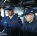 USS Ramage (DDG 61) sailors stand watch at the helm