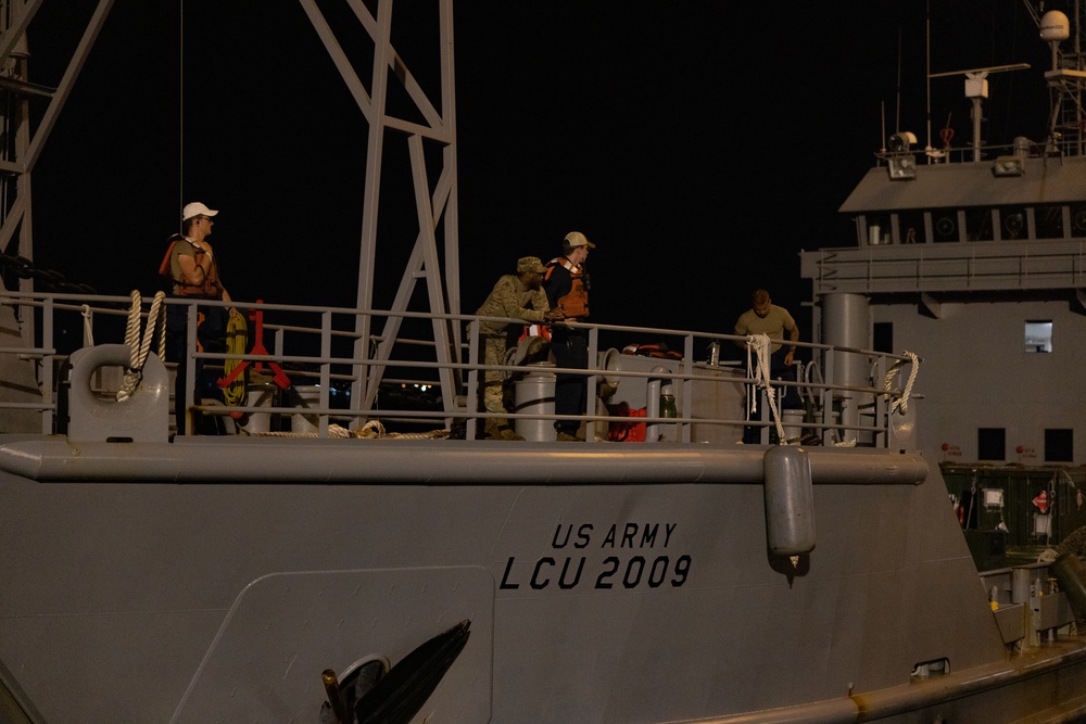 U.S. Army landing craft, utility offload in preparation for Balikatan 23