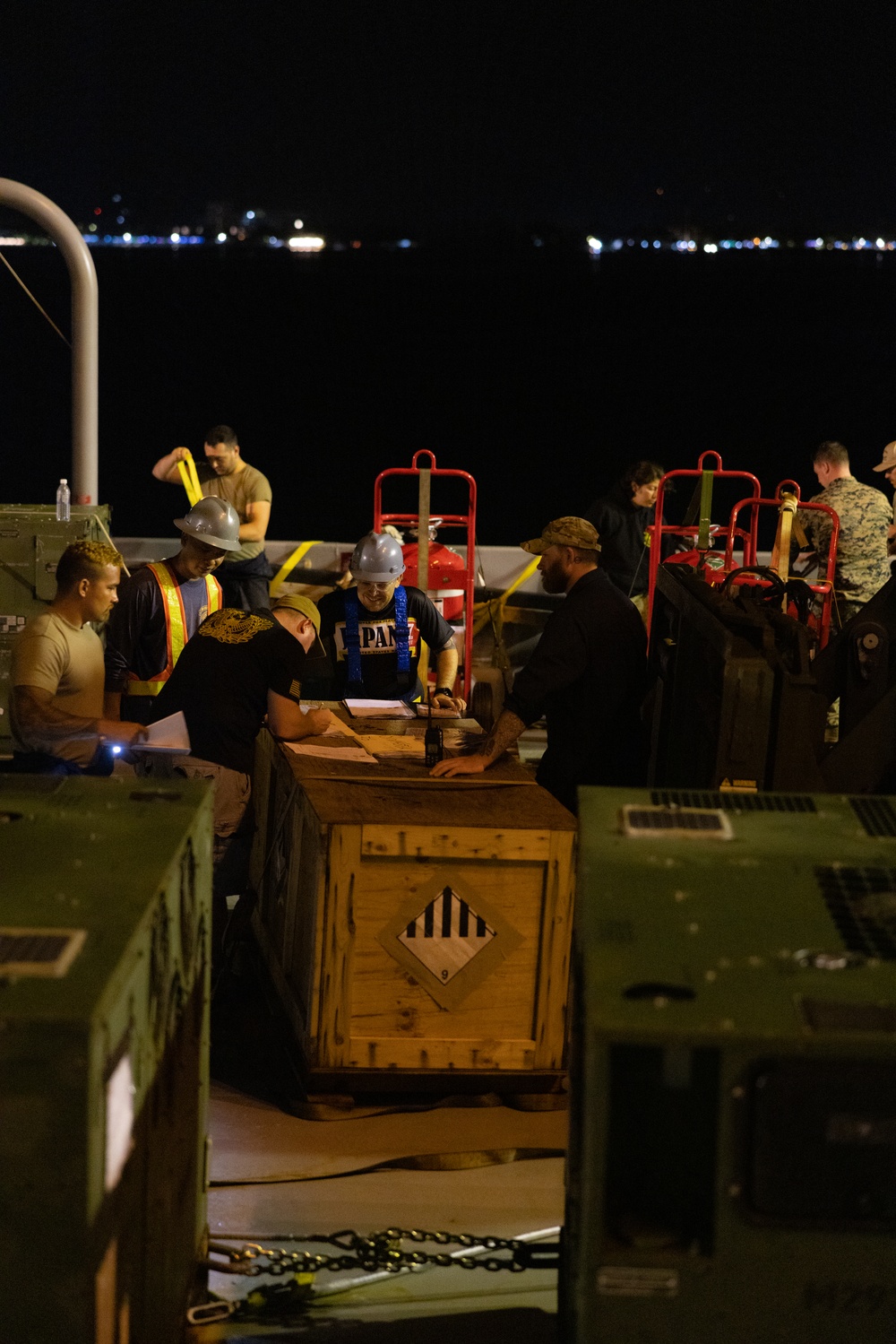 U.S. Army landing craft, utility offload in preparation for Balikatan 23