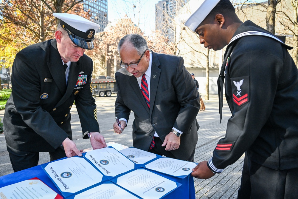 Secretary of the Navy Carlos Del Toro Visits New York during Veterans Day.