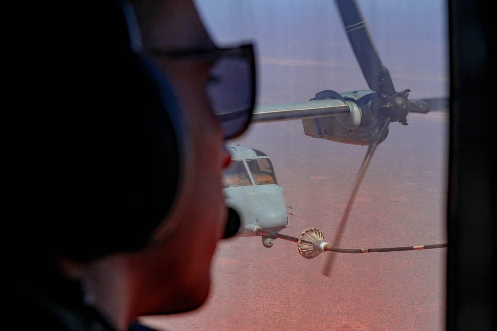 VMGR-252 Broncos conduct an aerial refueling