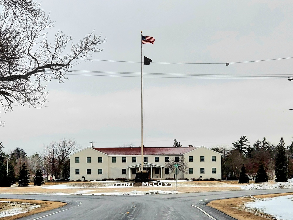 American Flag and Fort McCoy