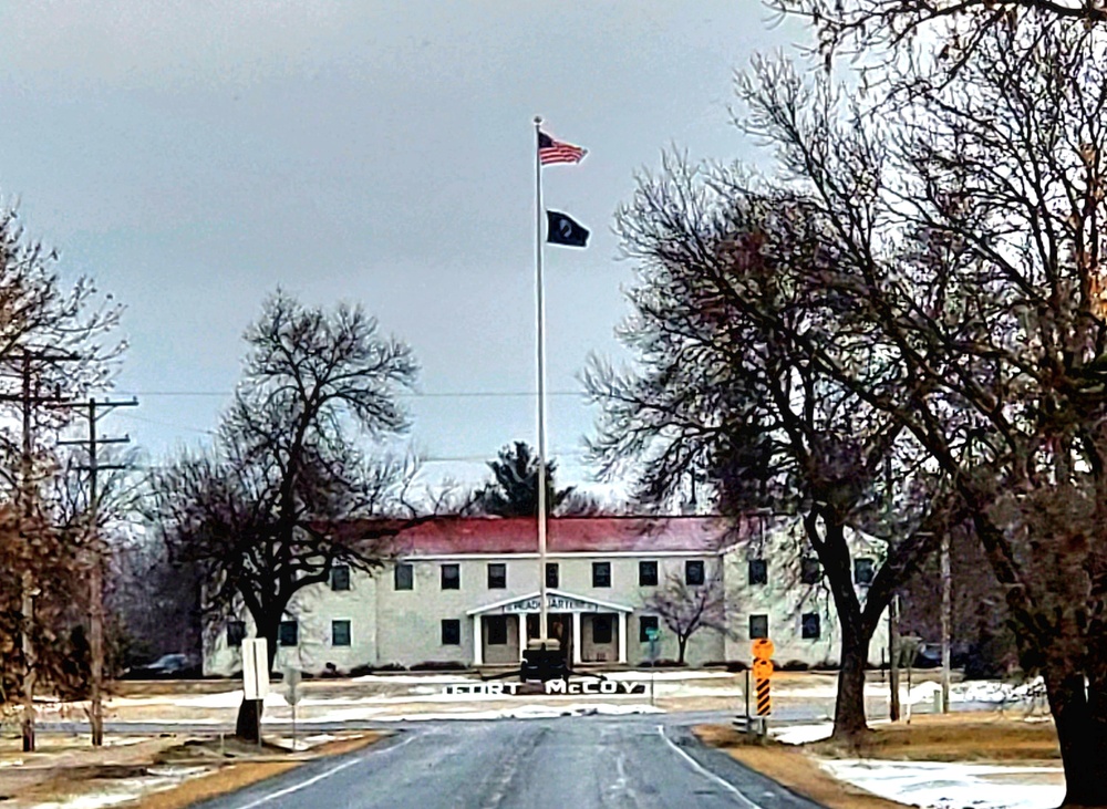 American Flag and Fort McCoy