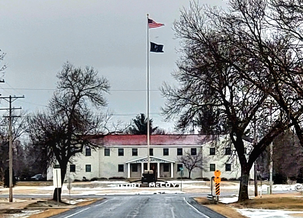 American Flag and Fort McCoy