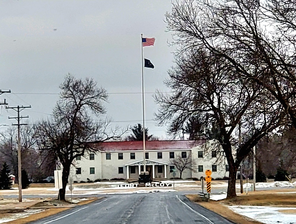 American Flag and Fort McCoy