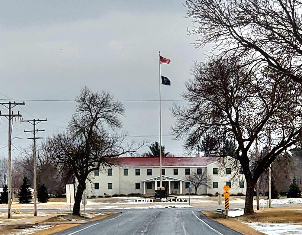 American Flag and Fort McCoy