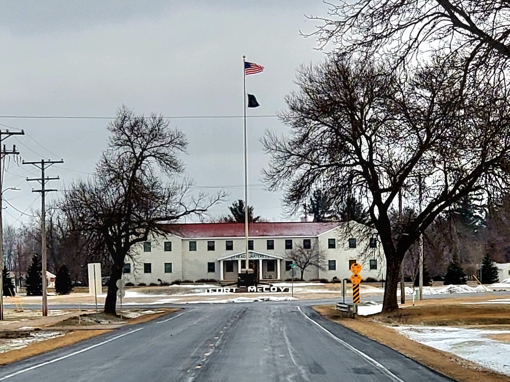 American Flag and Fort McCoy