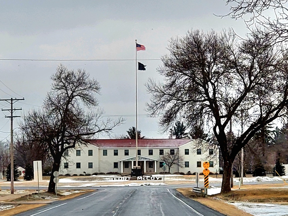 American Flag and Fort McCoy