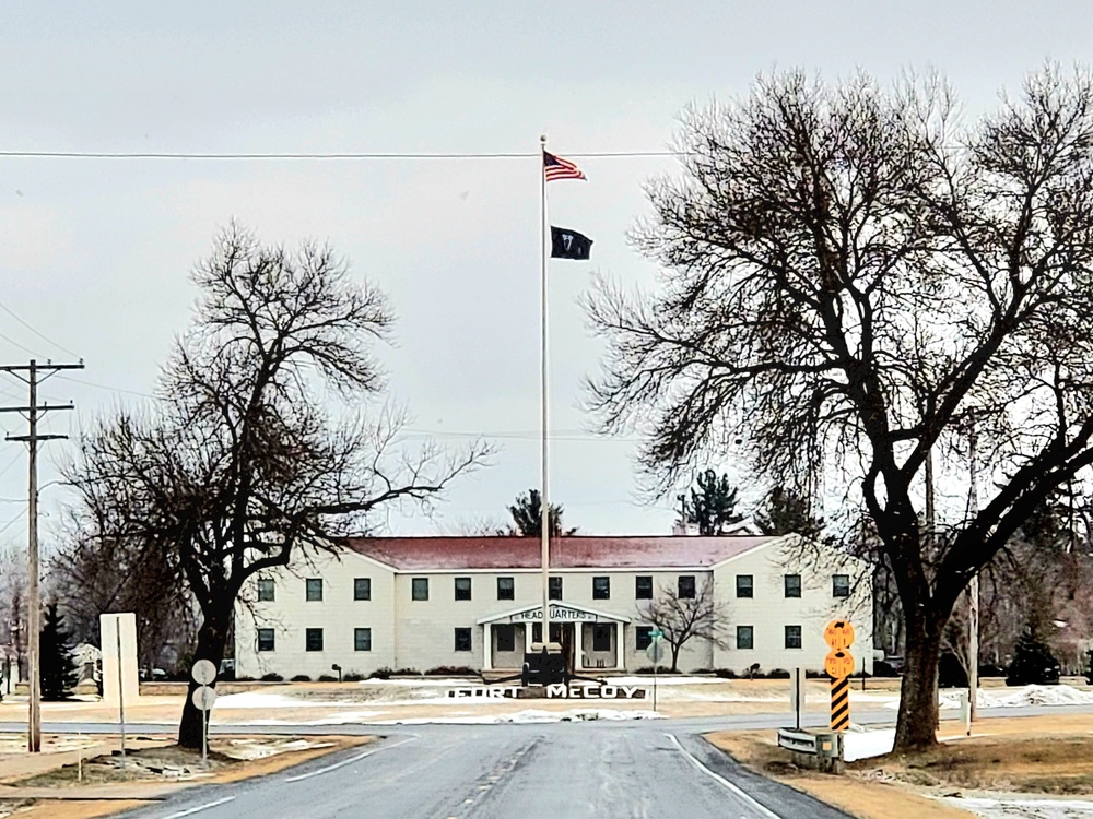 American Flag and Fort McCoy