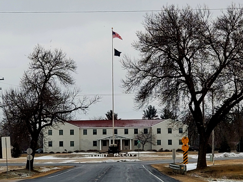 American Flag and Fort McCoy