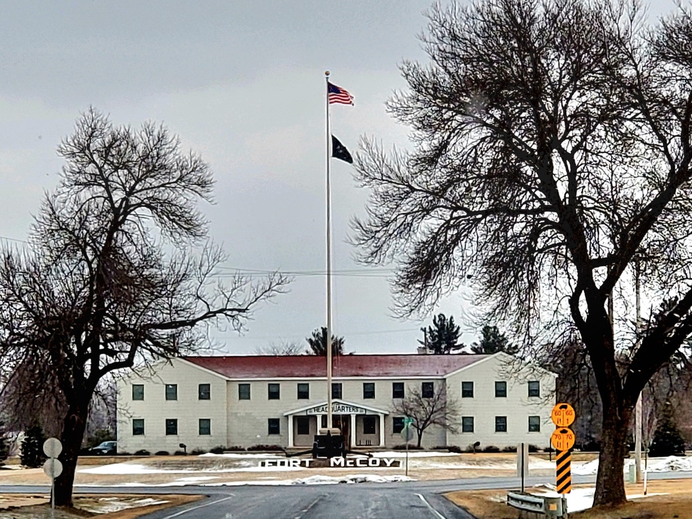 American Flag and Fort McCoy