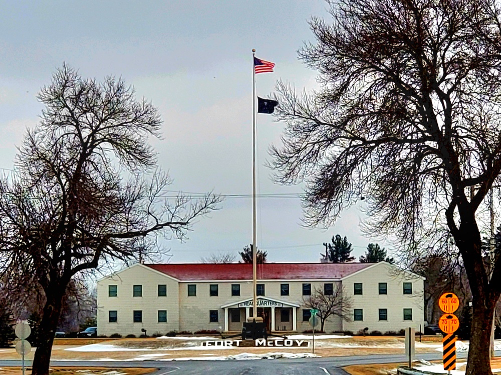 American Flag and Fort McCoy