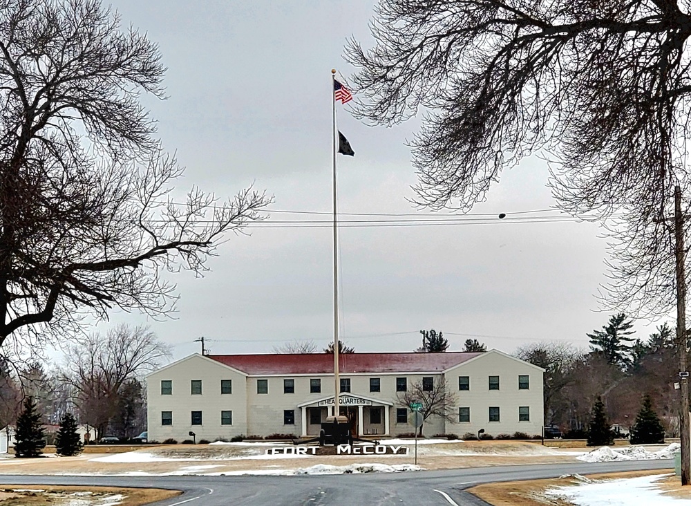 American Flag and Fort McCoy