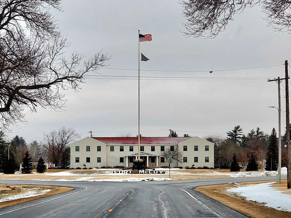 American Flag and Fort McCoy